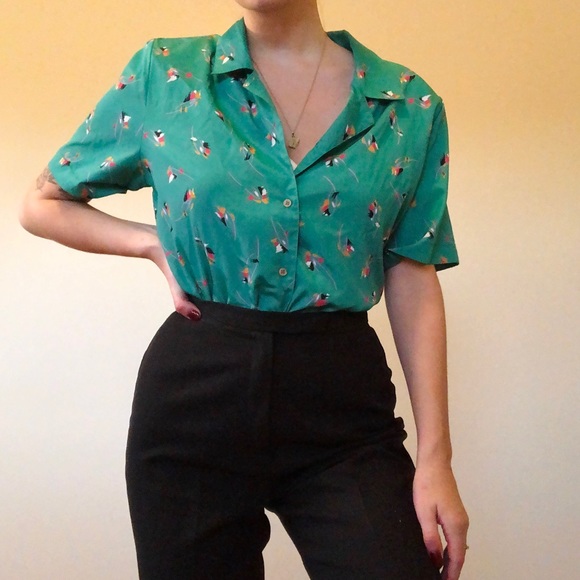 David Matthew Tops - Vintage 1980-1990 button up top